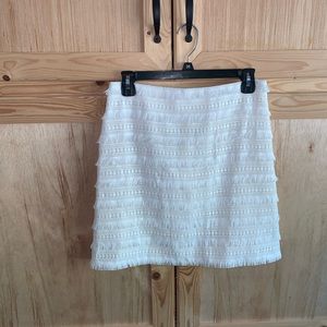 J. Crew lace fringed tiered fully lined skirt size 2